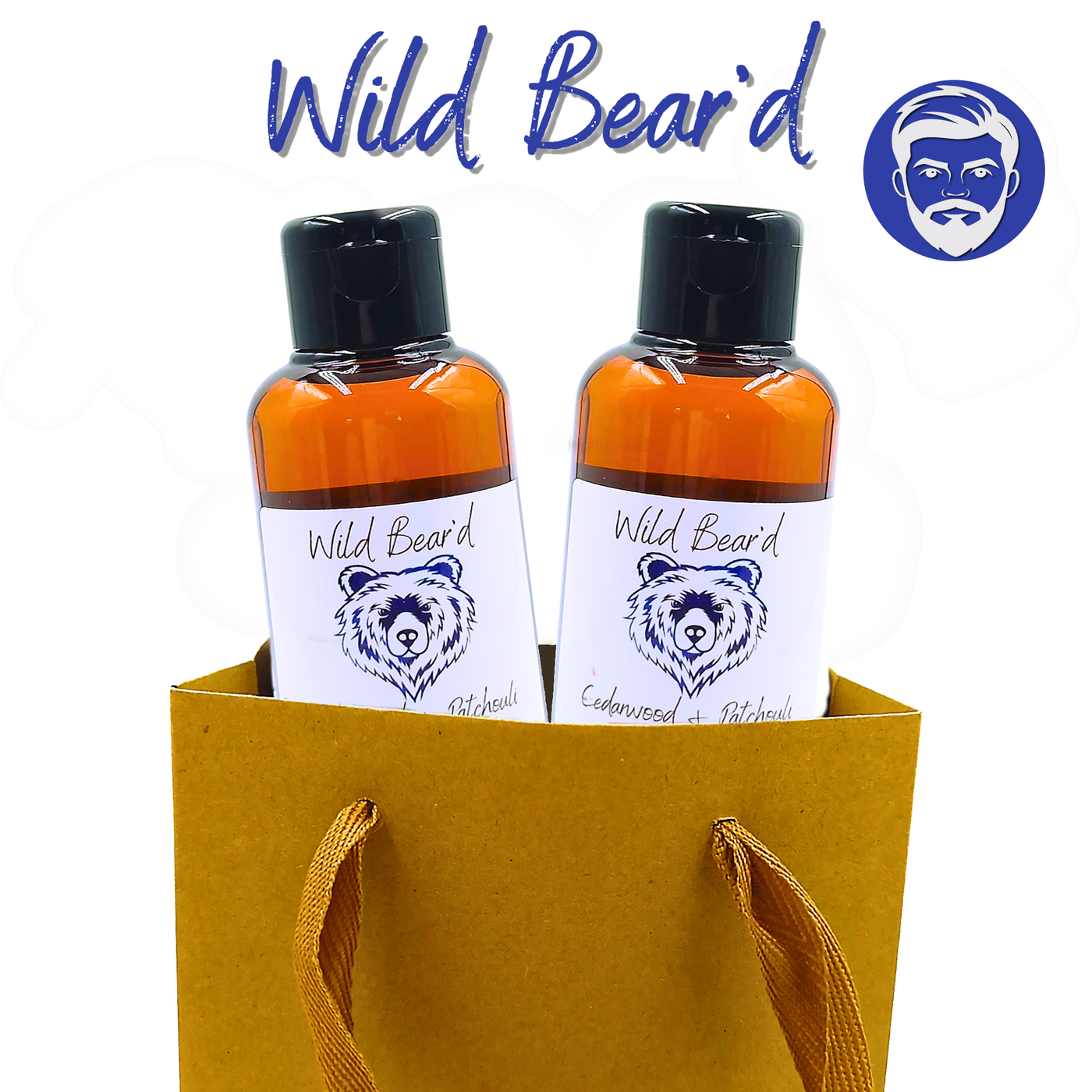 Wild Bear'd Cedarwood & Patchouli Beard Oil - 2 Bottle Gift Set