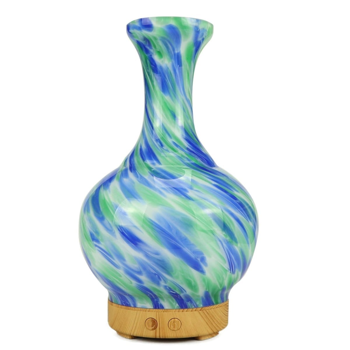 Glass Vase Blue & Green Aroma Atomiser - Tender Essence